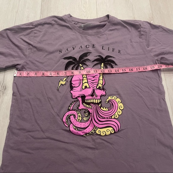 Dikotomy DK Savage Life Purple Graphic T-Shirt Size L - Picture 4 of 8